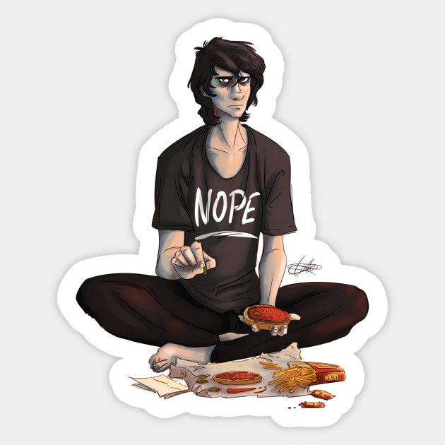 Nico Says Nope Sticker by CrossRoadArt